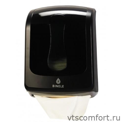 Фото Диспенсер для бумажных полотенец Z сложения BINELE zType DT01PB Изображение Диспенсер для бумажных полотенец Z сложения BINELE zType DT01PB