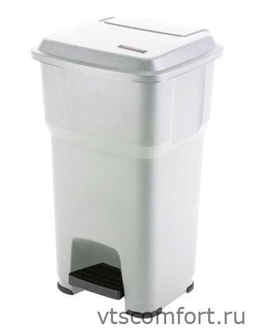 Фото Vileda Гера контейнер пластиковый с педалью и крышкой 60 л, белый, арт. 137757 Изображение Vileda Гера контейнер пластиковый с педалью и крышкой 60 л, белый, арт. 137757