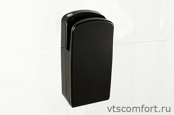 Фото Сушилка для рук NOFER V-JET BLACK BCK 01303.N пластик черная высокоскоростная Изображение Сушилка для рук NOFER V-JET BLACK BCK 01303.N пластик черная высокоскоростная