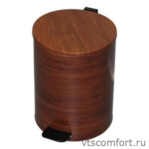 Фото Ведро для мусора с педалью Титан вишня круглое 15 литров Изображение Ведро для мусора с педалью Титан вишня круглое 15 литров