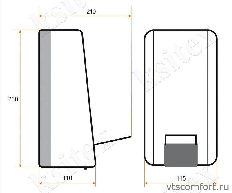 Фото Дозатор дезинфицирующих средств Ksitex ED-1000 локтевой Изображение Дозатор дезинфицирующих средств Ksitex ED-1000 локтевой