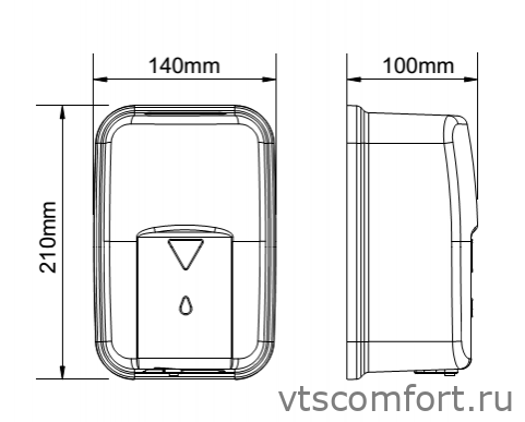 Фото Дозатор для жидкого мыла и антисептика NOFER 03023.S 1200 мл металл автоматический Изображение Дозатор для жидкого мыла и антисептика NOFER 03023.S 1200 мл металл автоматический