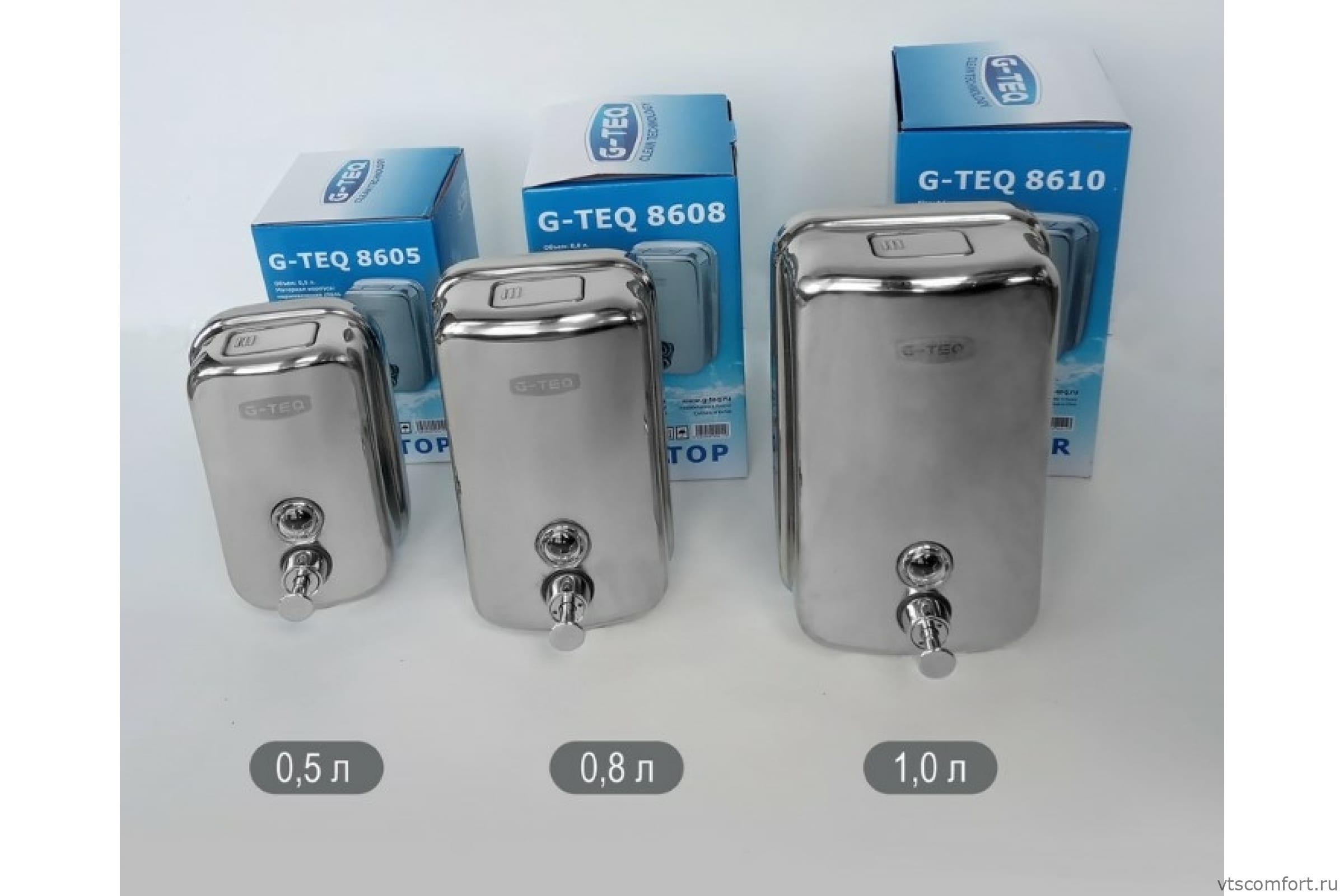 Фото Дозатор для жидкого мыла металл 1 л. G-teq 8610 Изображение Дозатор для жидкого мыла металл 1 л. G-teq 8610