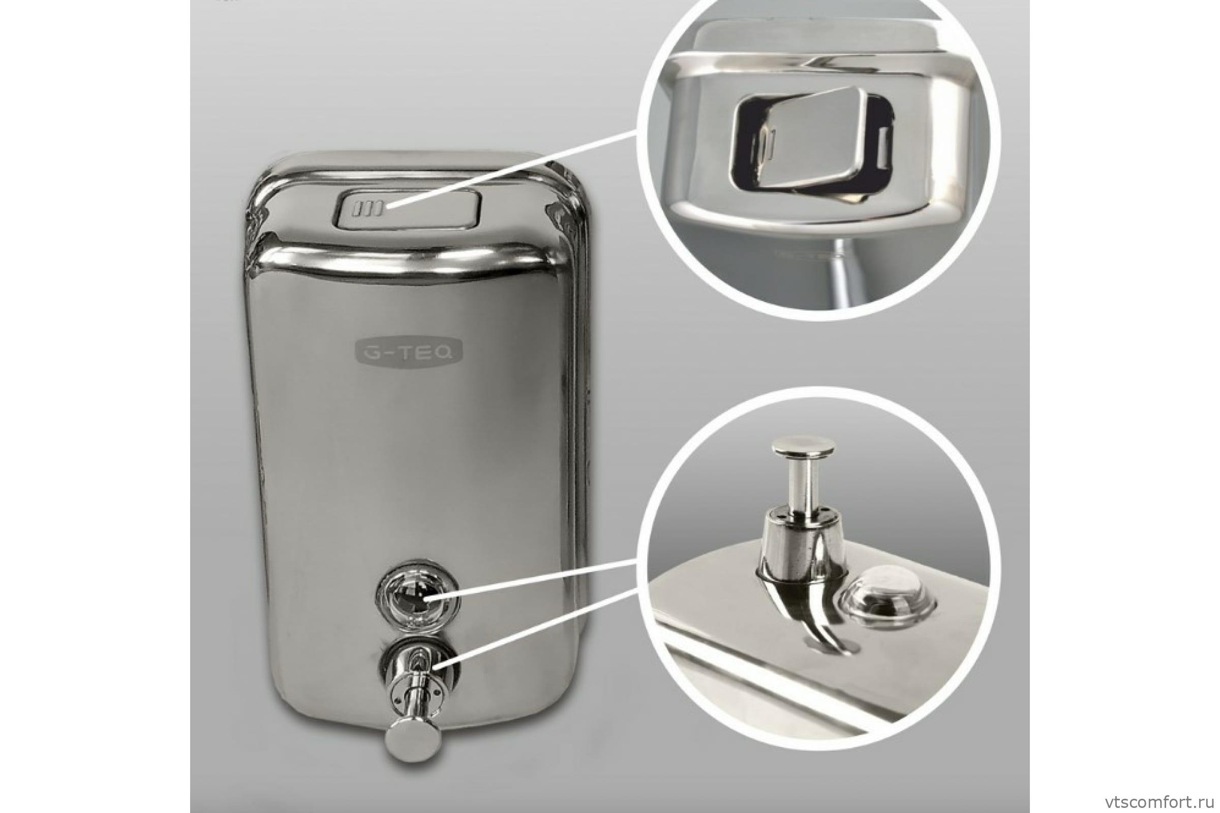 Фото Дозатор для жидкого мыла металл 1 л. G-teq 8610 Изображение Дозатор для жидкого мыла металл 1 л. G-teq 8610