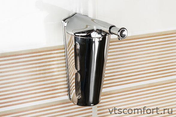 Фото Дозатор для жидкого мыла NOFER 03003.B 345 мл металл глянцевый Изображение Дозатор для жидкого мыла NOFER 03003.B 345 мл металл глянцевый