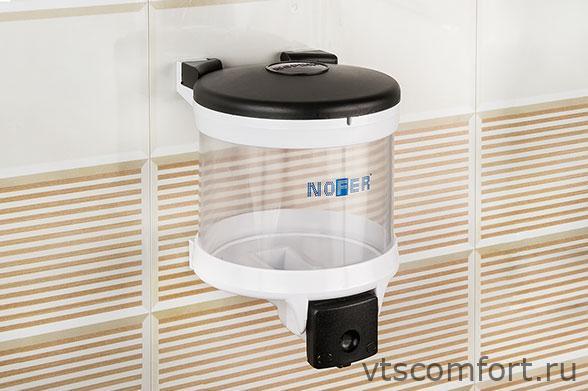 Фото Дозатор для жидкого мыла NOFER 03018.W 1000 мл пластик Изображение Дозатор для жидкого мыла NOFER 03018.W 1000 мл пластик