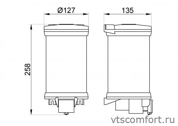 Фото Дозатор для жидкого мыла NOFER 03019.W 2000 мл пластик Изображение Дозатор для жидкого мыла NOFER 03019.W 2000 мл пластик