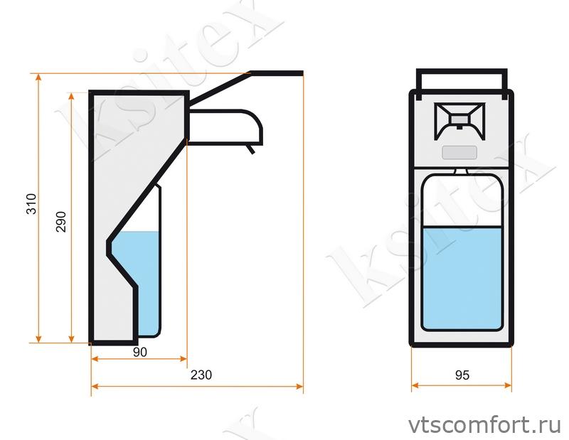 Фото Дозатор жидкого мыла Ksitex SM-1000 локтевой Изображение Дозатор жидкого мыла Ksitex SM-1000 локтевой