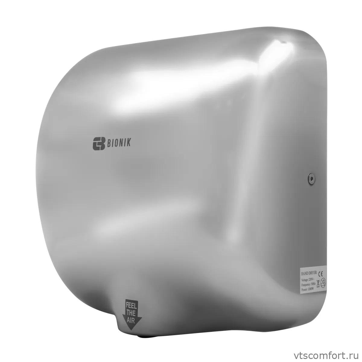 Фото Bionik BK4013 высокоскоростная сушилка для рук нержавеющая сталь матовая Изображение Bionik BK4013 высокоскоростная сушилка для рук нержавеющая сталь матовая