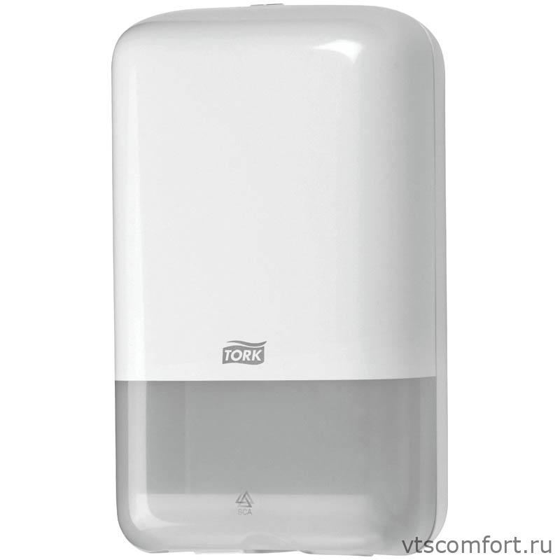 Фото TORK 556000 диспенсер для листовой туалетной бумаги Система T3 Изображение TORK 556000 диспенсер для листовой туалетной бумаги Система T3