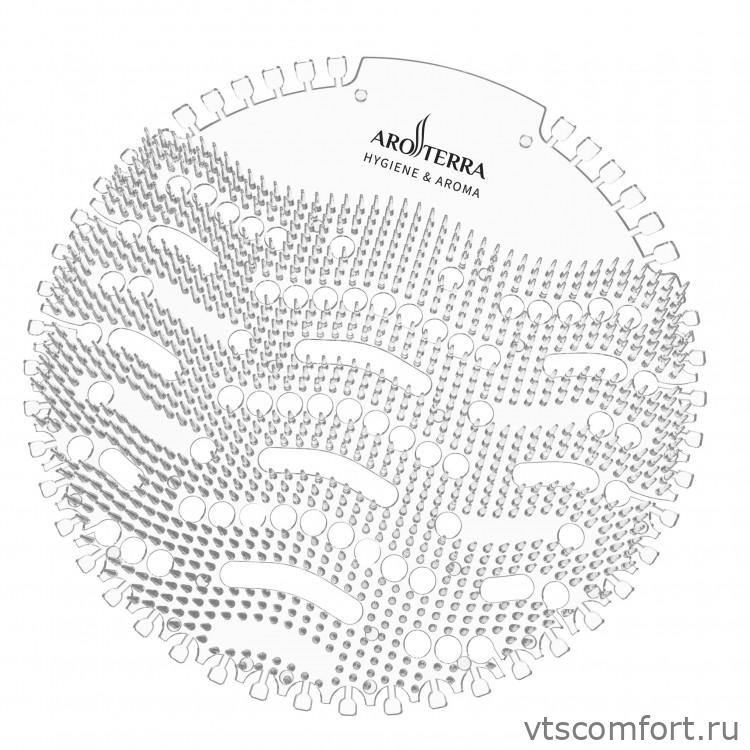 Фото Сетка (экран) для писсуаров Aroterra Wave 2 морской бриз Изображение Сетка (экран) для писсуаров Aroterra Wave 2 морской бриз