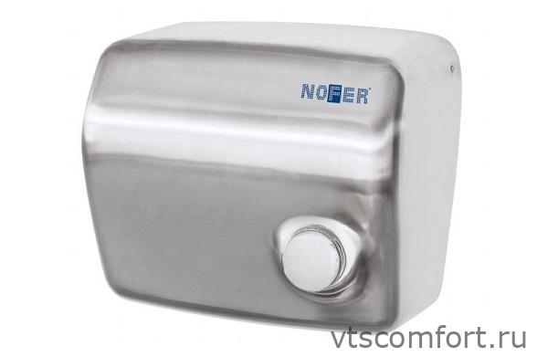 Фото Сушилка для рук NOFER KAI 01250.S металл матовая с кнопкой Изображение Сушилка для рук NOFER KAI 01250.S металл матовая с кнопкой