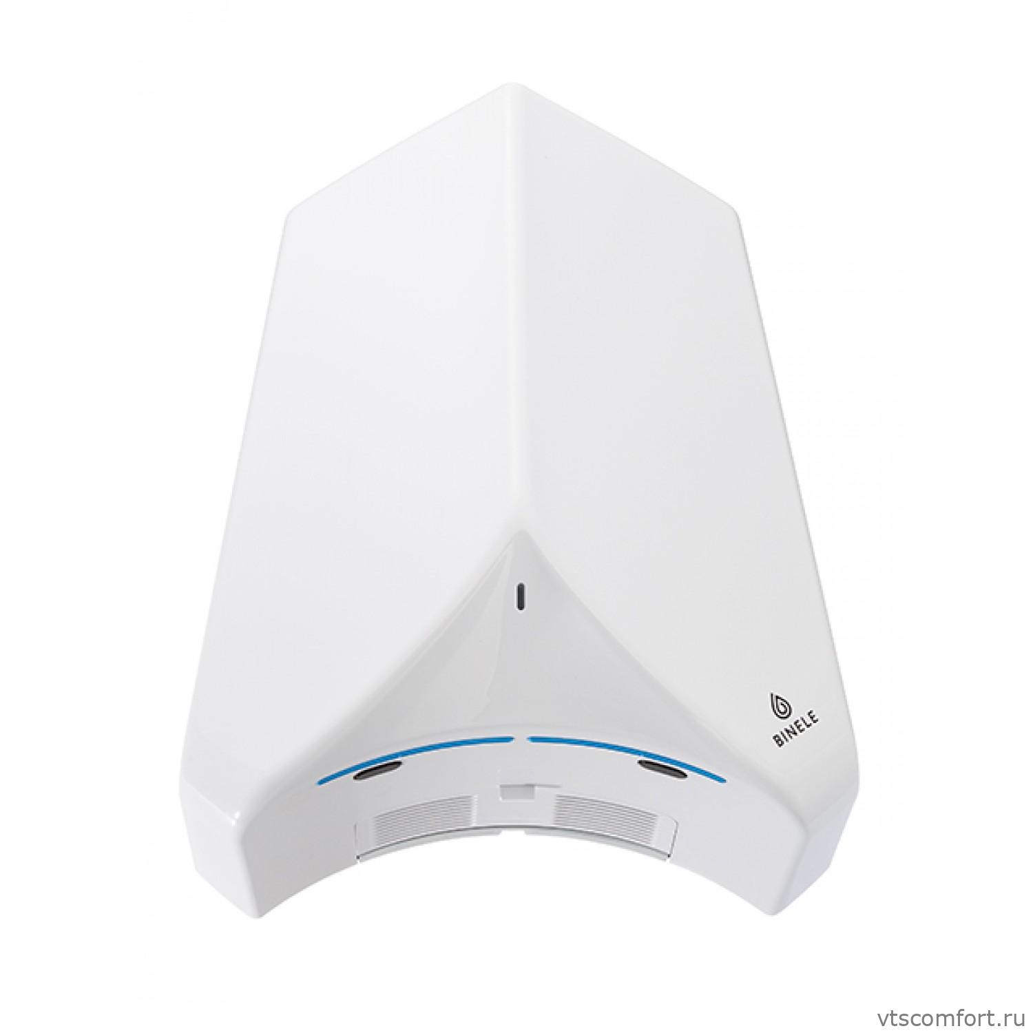 Фото Сушилка для рук высокоскоростная BINELE AH03SW R-Turbo белый пластик Изображение Сушилка для рук высокоскоростная BINELE AH03SW R-Turbo белый пластик