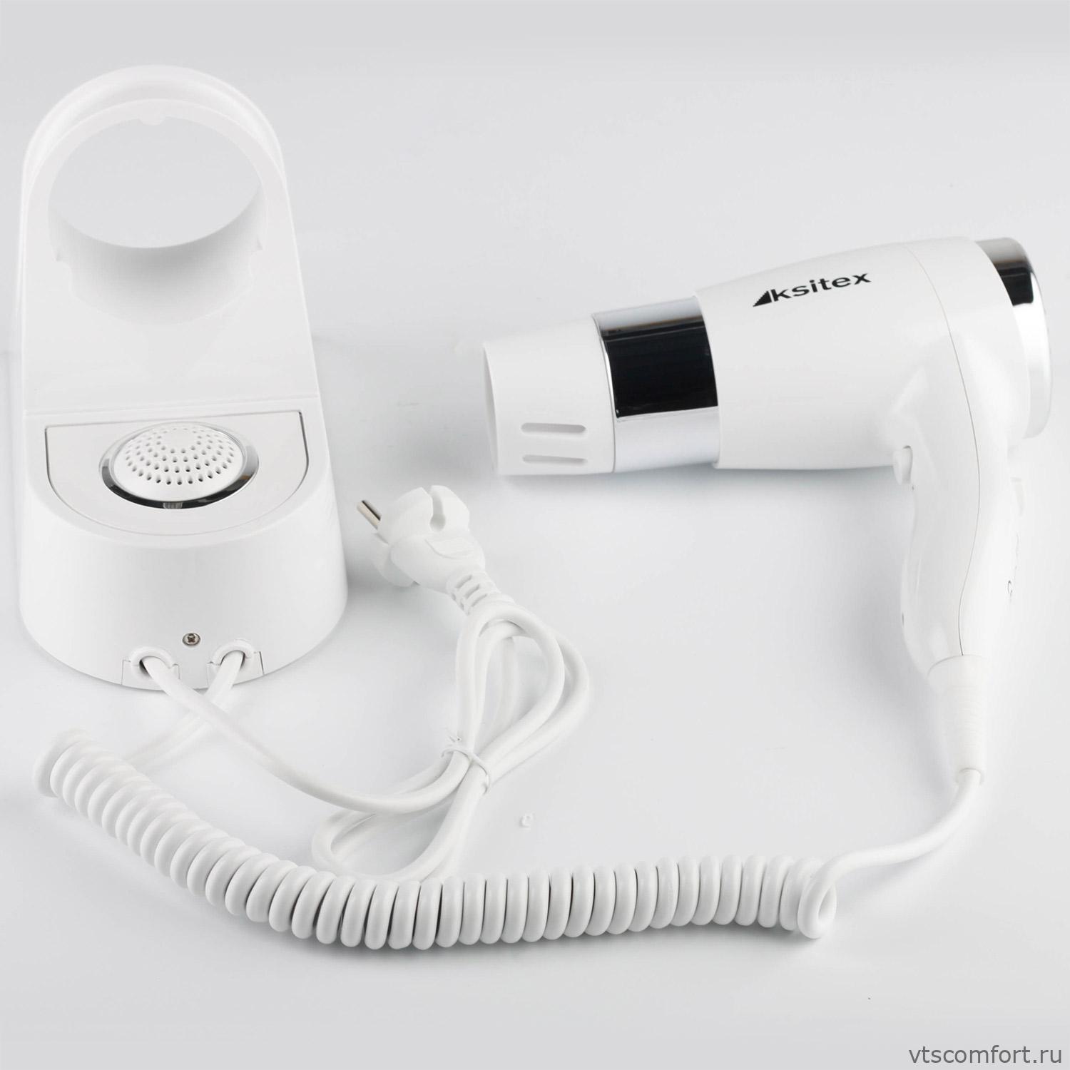 Фото Фен для волос Ksitex F-1400ION белый с ионизатором Изображение Фен для волос Ksitex F-1400ION белый с ионизатором