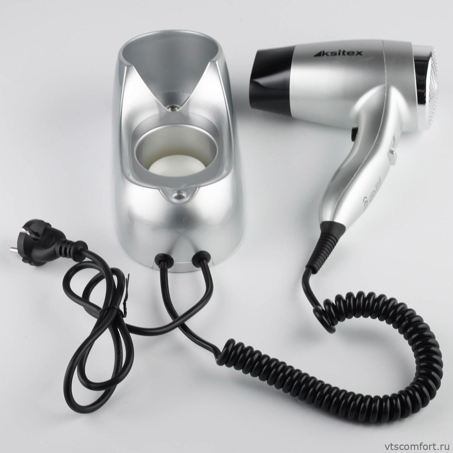 Фото Фен для волос Ksitex F-1400SC серебро с насадкой для увеличения скорости Изображение Фен для волос Ksitex F-1400SC серебро с насадкой для увеличения скорости