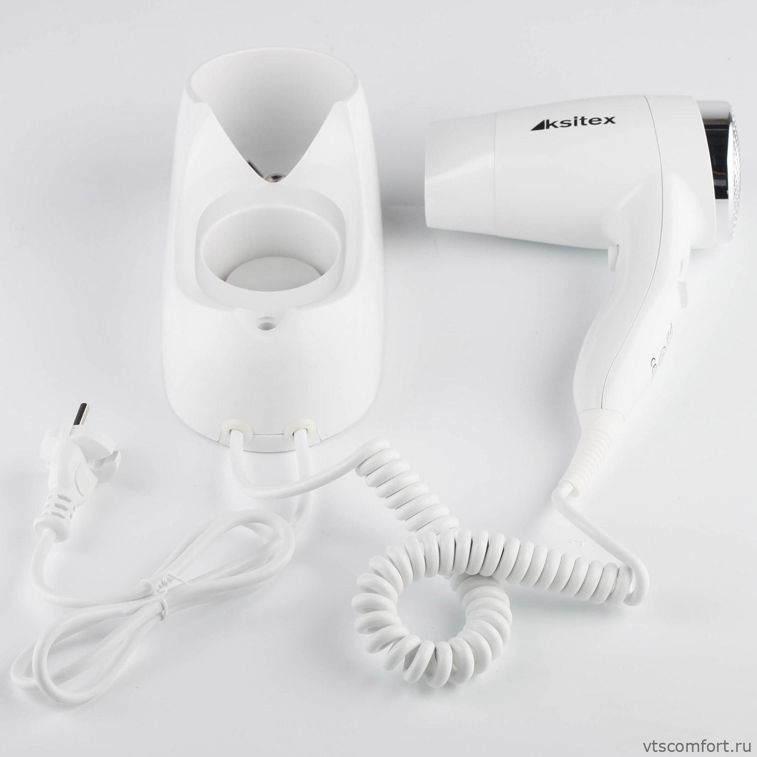 Фото Фен для волос Ksitex F-1400WCL белый с подсветкой Изображение Фен для волос Ksitex F-1400WCL белый с подсветкой