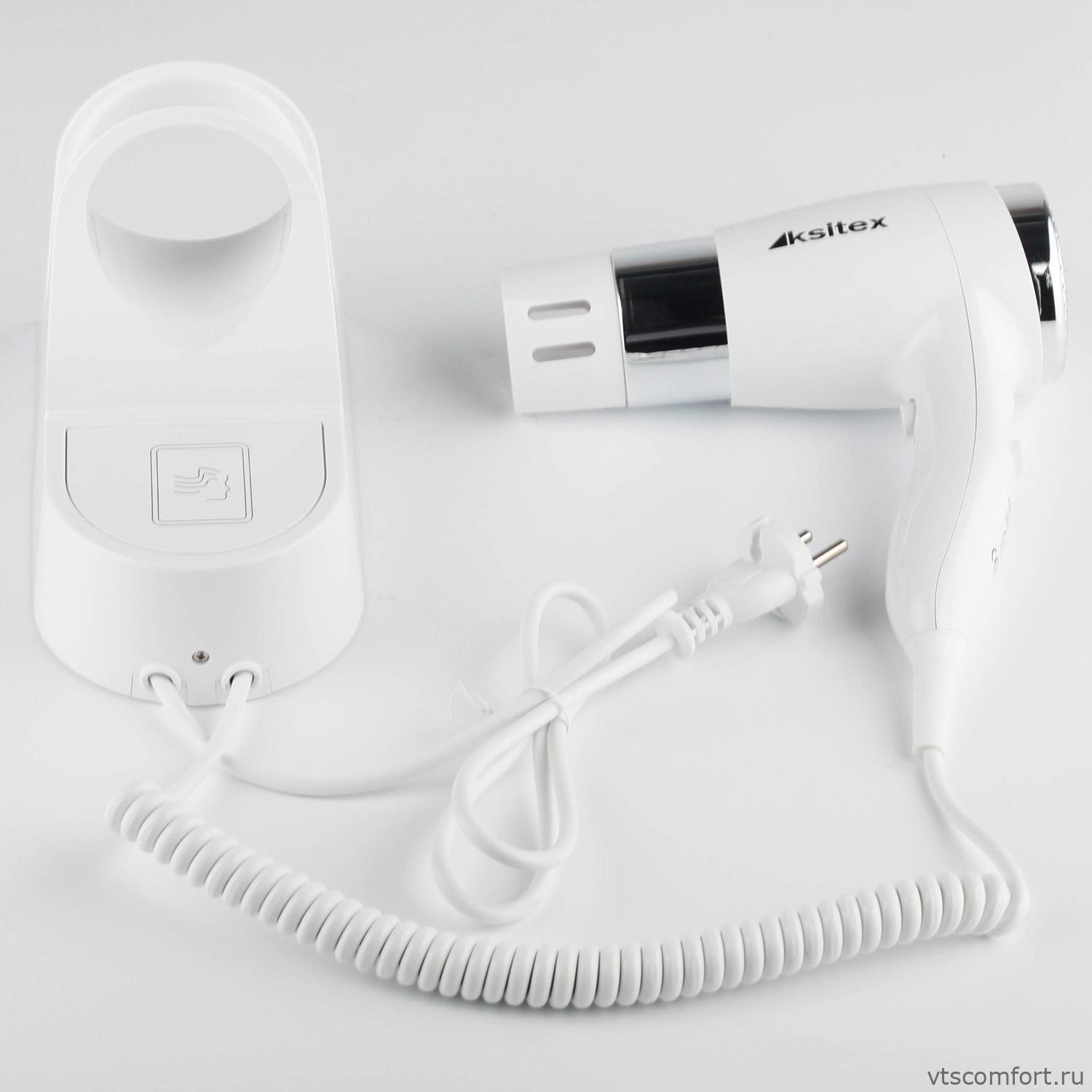 Фото Фен для волос Ksitex F-1600W белый с насадкой для увеличения скорости Изображение Фен для волос Ksitex F-1600W белый с насадкой для увеличения скорости