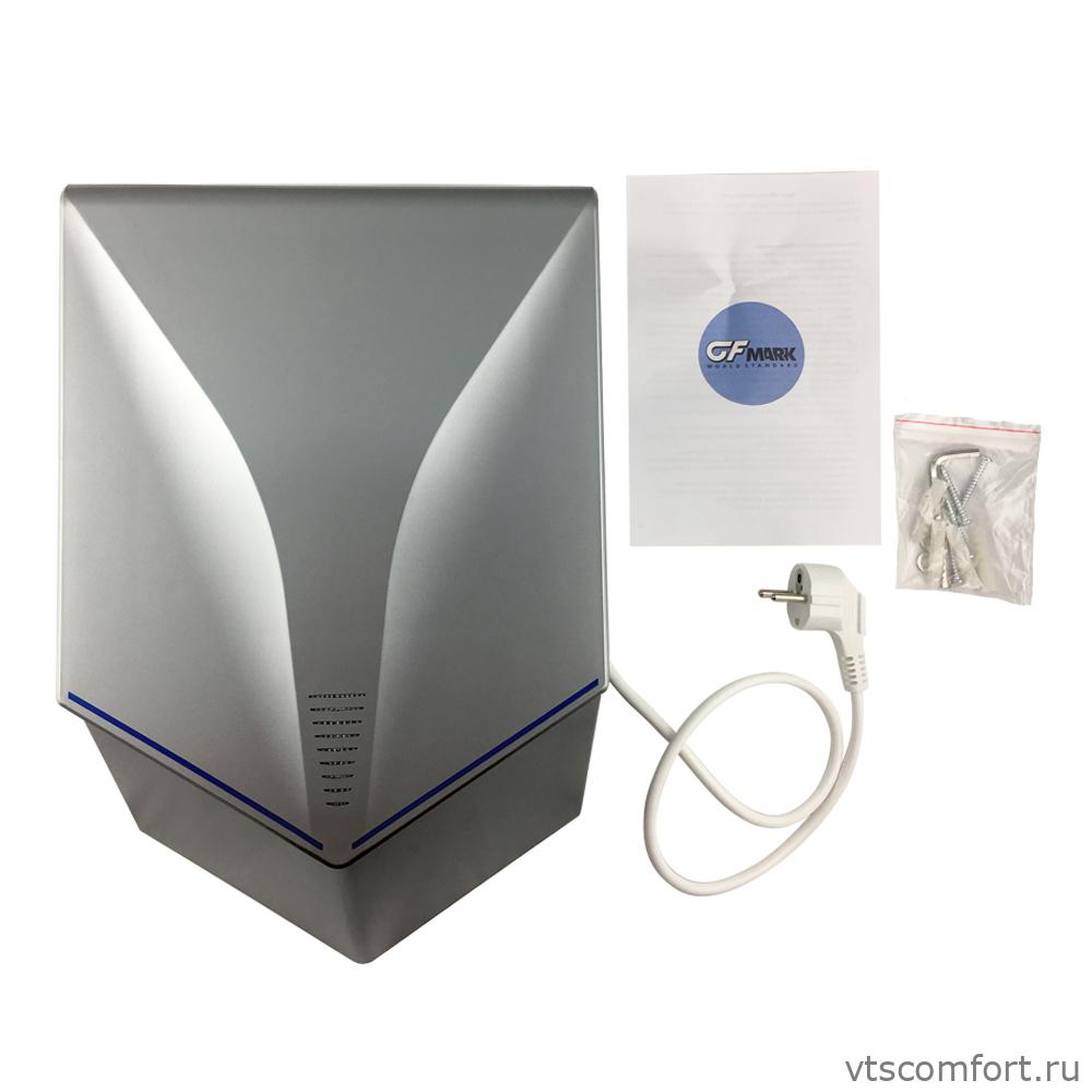 Фото GFmark 6860S высокоскоростная сушилка для рук V-windblade 1000W матовая Изображение GFmark 6860S высокоскоростная сушилка для рук V-windblade 1000W матовая