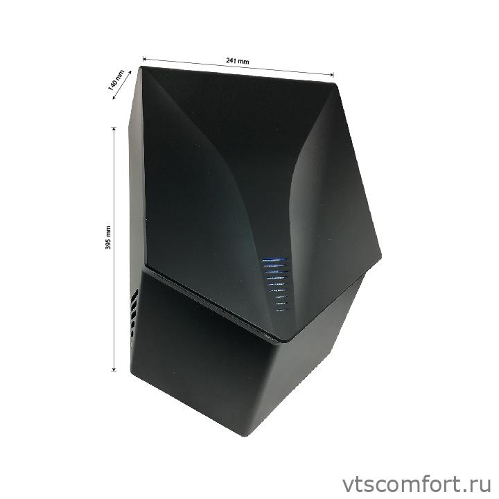 Фото GFmark 6861 высокоскоростная сушилка для рук V-windblade 1000W черная Изображение GFmark 6861 высокоскоростная сушилка для рук V-windblade 1000W черная
