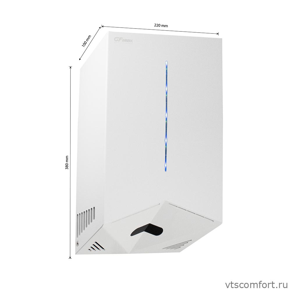 Фото GFmark 6862 высокоскоростная сушилка для рук V-windblade 1200W белая Изображение GFmark 6862 высокоскоростная сушилка для рук V-windblade 1200W белая