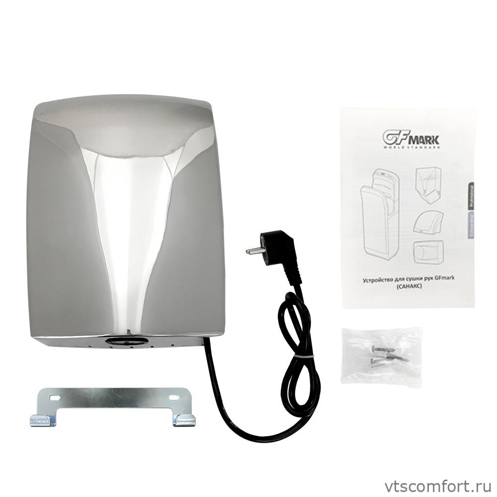 Фото GFmark 6951 высокоскоростная сушилка для рук 1000W глянцевая сталь Изображение GFmark 6951 высокоскоростная сушилка для рук 1000W глянцевая сталь