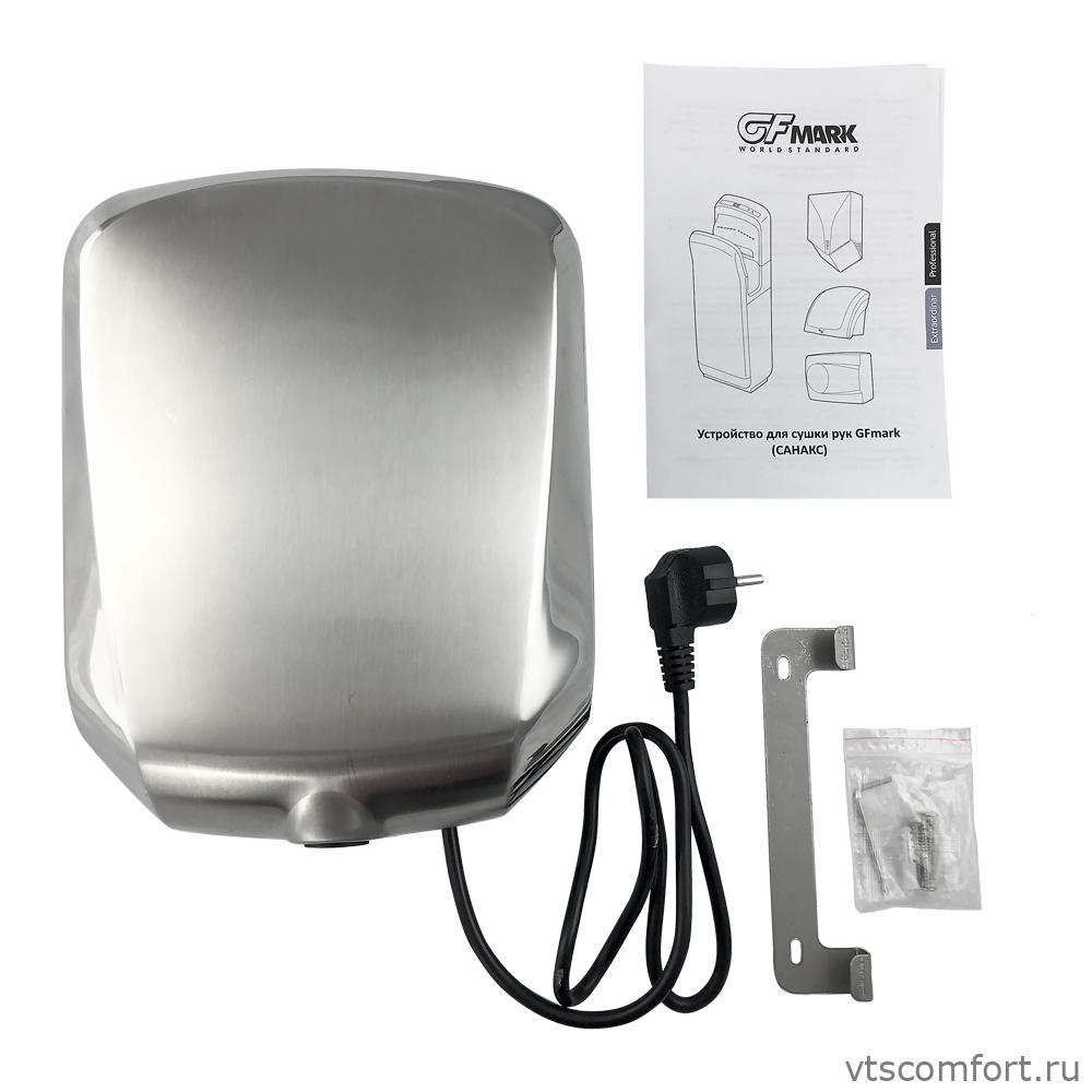 Фото GFmark 6952 сушилка для рук 1200W матовая нержавейка Изображение GFmark 6952 сушилка для рук 1200W матовая нержавейка