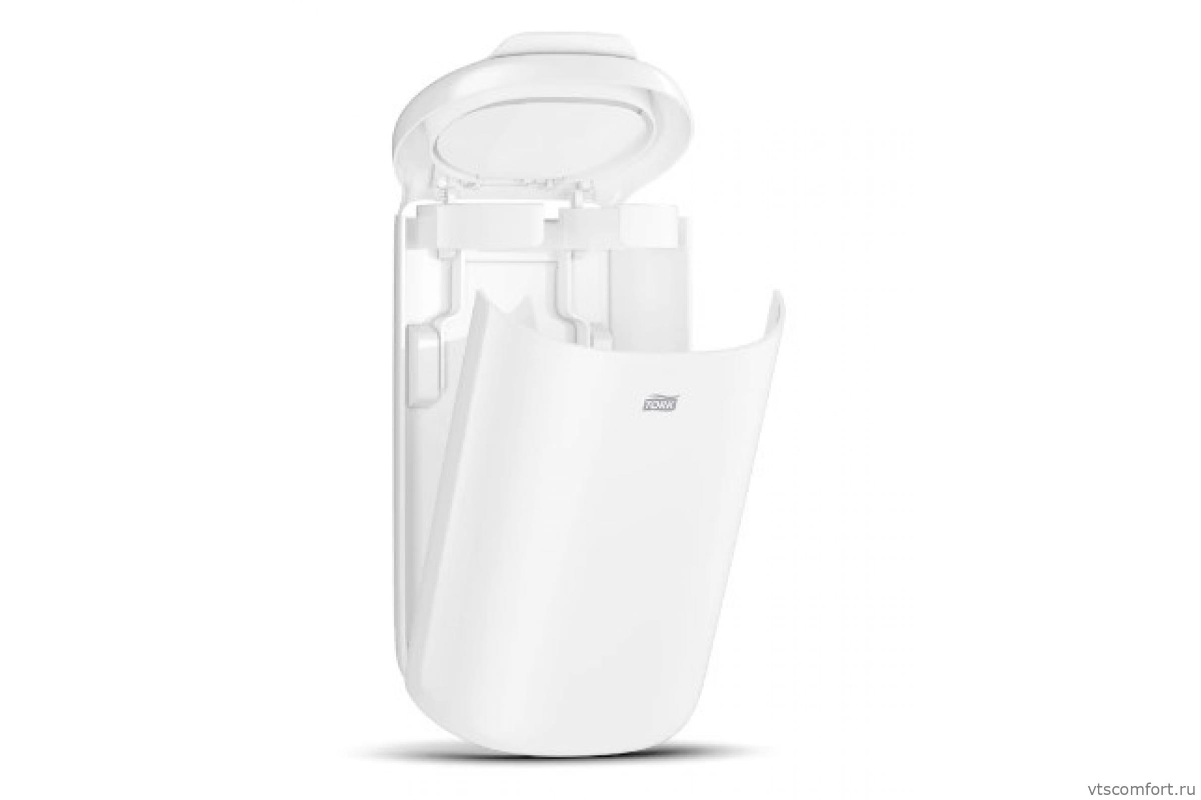 Фото Корзина для мусора 5 л пластик TORK 564000 белая система B3 Изображение Корзина для мусора 5 л пластик TORK 564000 белая система B3