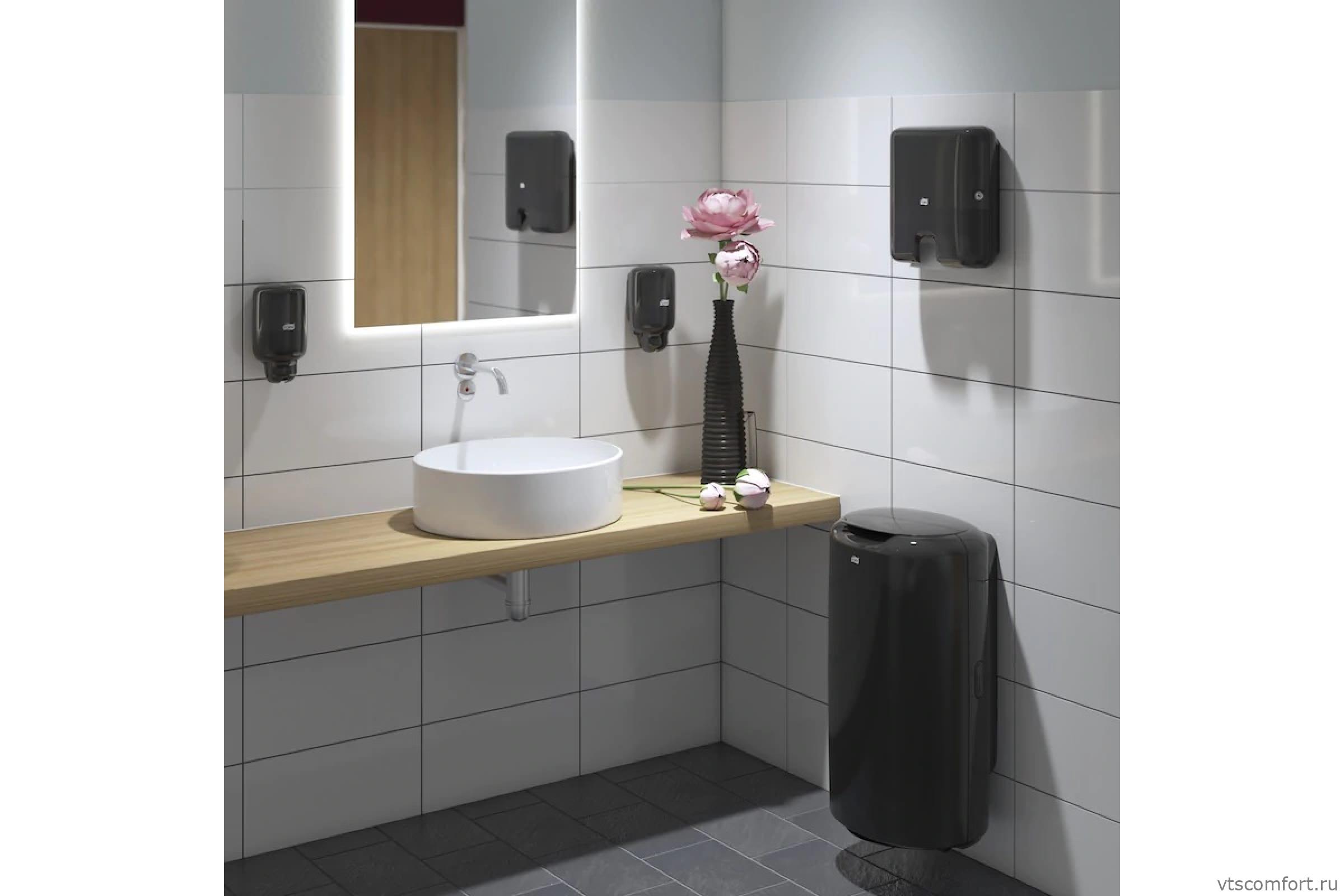 Фото Корзина для мусора 50 л пластик TORK 563008 черная система B1 Изображение Корзина для мусора 50 л пластик TORK 563008 черная система B1