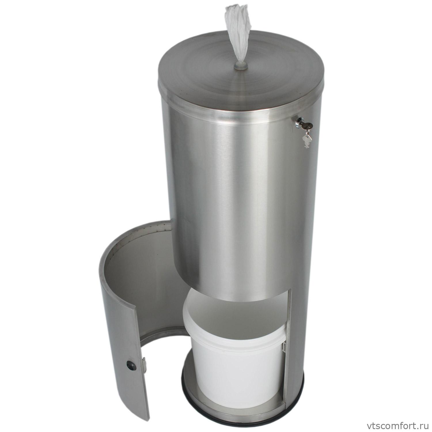 Фото Ksitex FGB-162M урна 12 литров с диспенсером рулонных полотенец Изображение Ksitex FGB-162M урна 12 литров с диспенсером рулонных полотенец