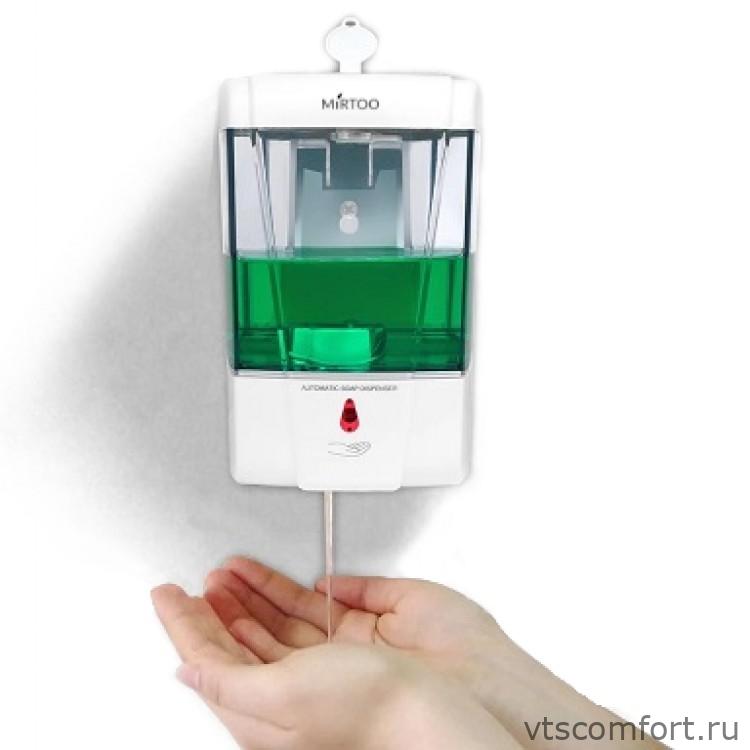 Фото MIRTOO LT0890 Сенсорный дозатор для антисептика и жидкого мыла настенный струйный (капельный) 700 мл Изображение MIRTOO LT0890 Сенсорный дозатор для антисептика и жидкого мыла настенный струйный (капельный) 700 мл