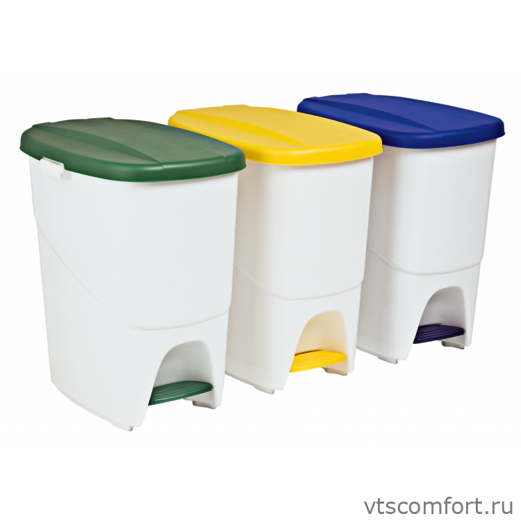 Фото Мусорный бак Denox для раздельного сбора отходов 2 секции с педалью и крышкой 25 л. арт.241759 Изображение Мусорный бак Denox для раздельного сбора отходов 2 секции с педалью и крышкой 25 л. арт.241759