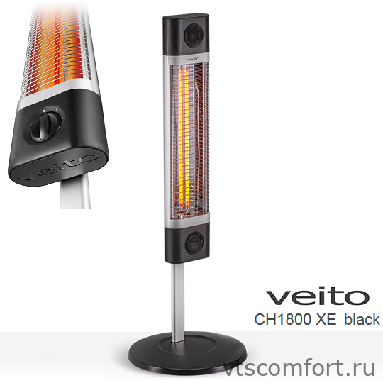 Фото Напольный инфракрасный обогреватель Veito CH1800 XE black Изображение Напольный инфракрасный обогреватель Veito CH1800 XE black