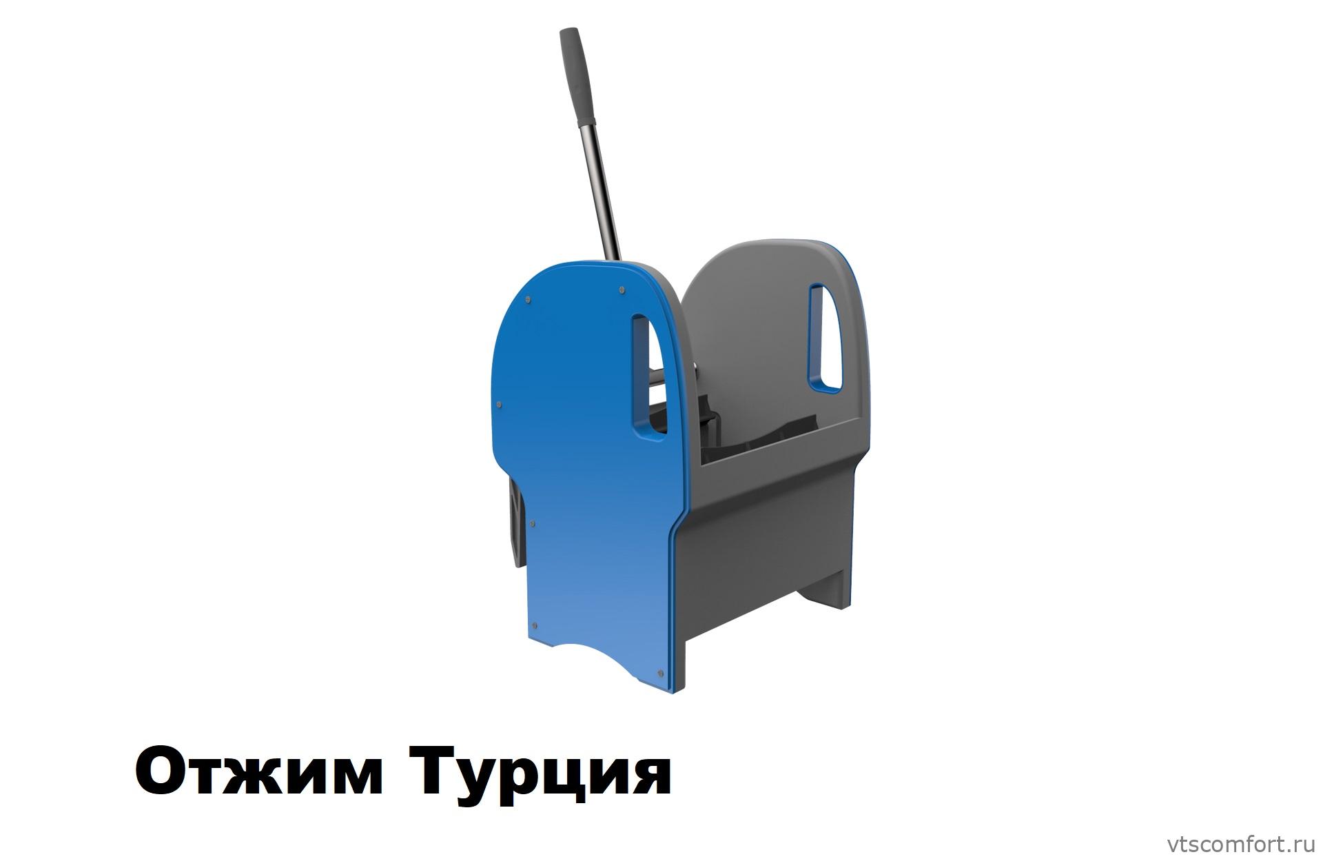 Фото Уборочная двухведерная тележка Metal Clean Катарина Эконом без отжима Изображение Уборочная двухведерная тележка Metal Clean Катарина Эконом без отжима