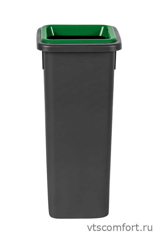 Фото Plafor Fit Bin 714-02 Бак черный с зеленой крышкой 20 литров Изображение Plafor Fit Bin 714-02 Бак черный с зеленой крышкой 20 литров