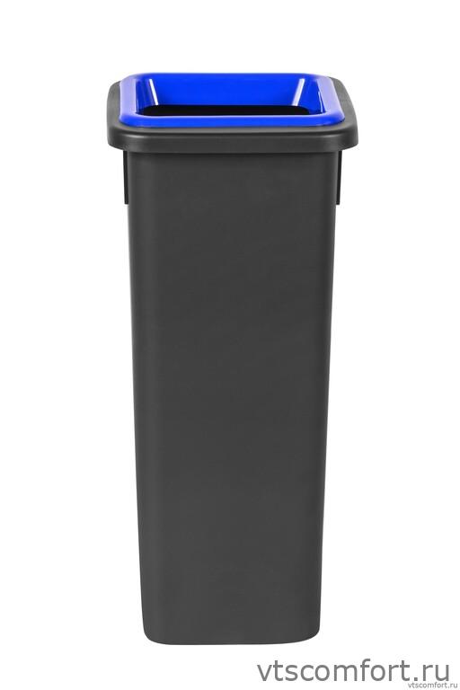 Фото Plafor Fit Bin 714-03 Бак черный с синей крышкой 20 литров Изображение Plafor Fit Bin 714-03 Бак черный с синей крышкой 20 литров