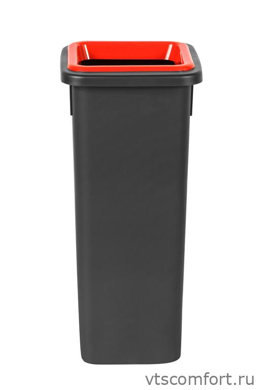 Фото Plafor Fit Bin 714-04 Бак черный с красной крышкой 20 литров Изображение Plafor Fit Bin 714-04 Бак черный с красной крышкой 20 литров