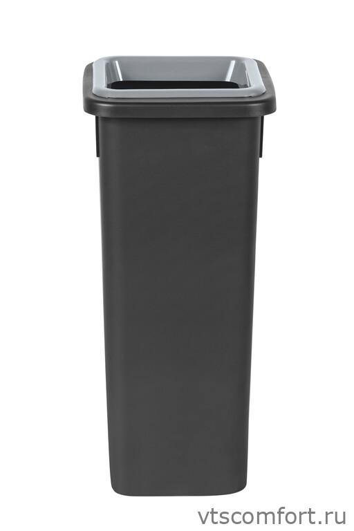 Фото Plafor Fit Bin 714-05 Бак черный с серой крышкой 20 литров Изображение Plafor Fit Bin 714-05 Бак черный с серой крышкой 20 литров
