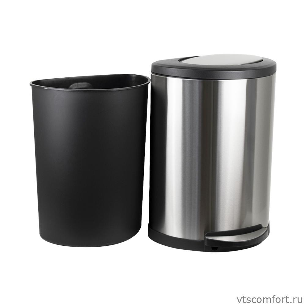 Фото САНАКС 10118 Ведро для мусора овальное с педалью 45 литров с вращающейся крышкой Изображение САНАКС 10118 Ведро для мусора овальное с педалью 45 литров с вращающейся крышкой