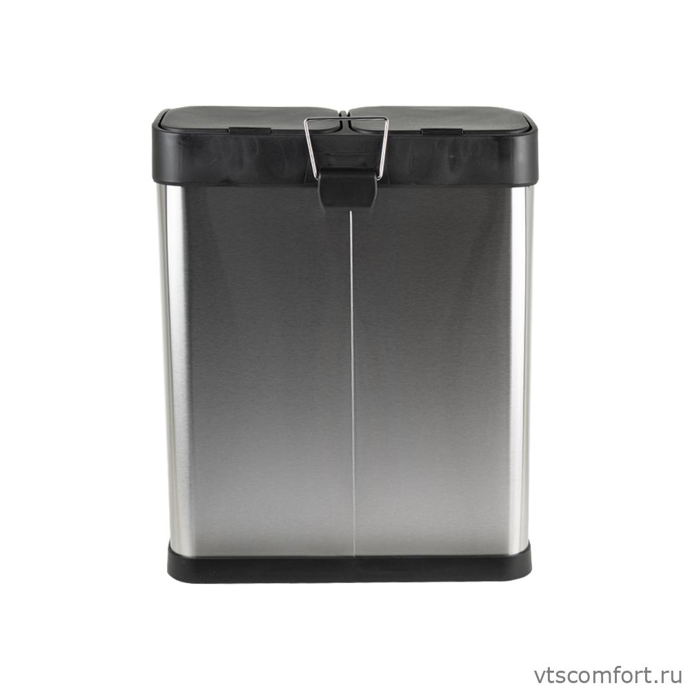 Фото Санакс 10230 Урна для раздельного сбора мусора из нержавеющей стали 410 2 бака по 15 литров Изображение Санакс 10230 Урна для раздельного сбора мусора из нержавеющей стали 410 2 бака по 15 литров