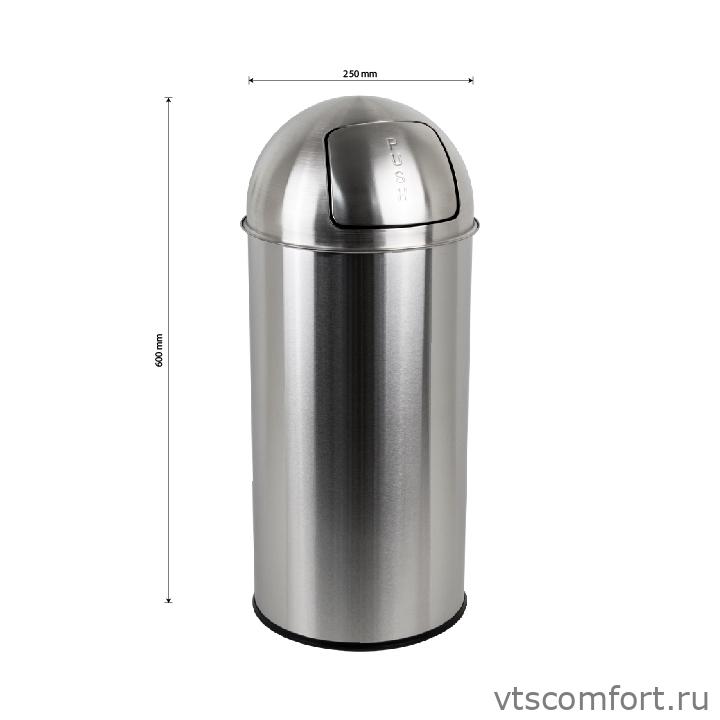 Фото САНАКС 11225 Бак Push bin для мусора из нержавеющей стали 25 литров Изображение САНАКС 11225 Бак Push bin для мусора из нержавеющей стали 25 литров