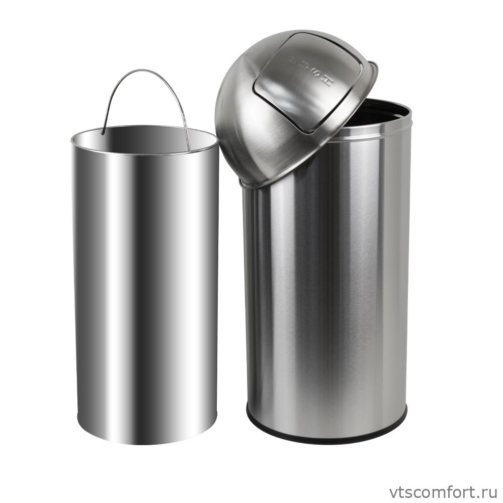 Фото САНАКС 11225 Бак Push bin для мусора из нержавеющей стали 25 литров Изображение САНАКС 11225 Бак Push bin для мусора из нержавеющей стали 25 литров