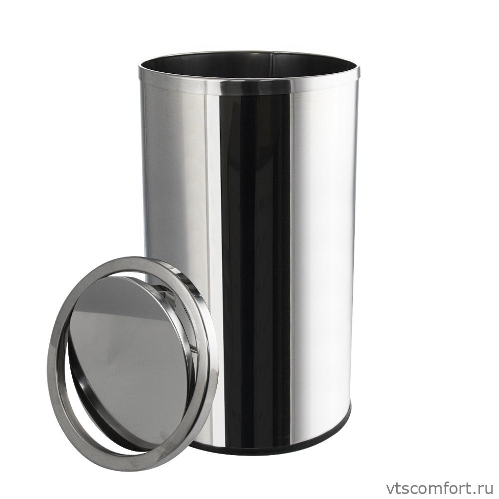 Фото САНАКС 11234 Бак для мусора 35 литров из нержавеющей стали глянцевый Изображение САНАКС 11234 Бак для мусора 35 литров из нержавеющей стали глянцевый