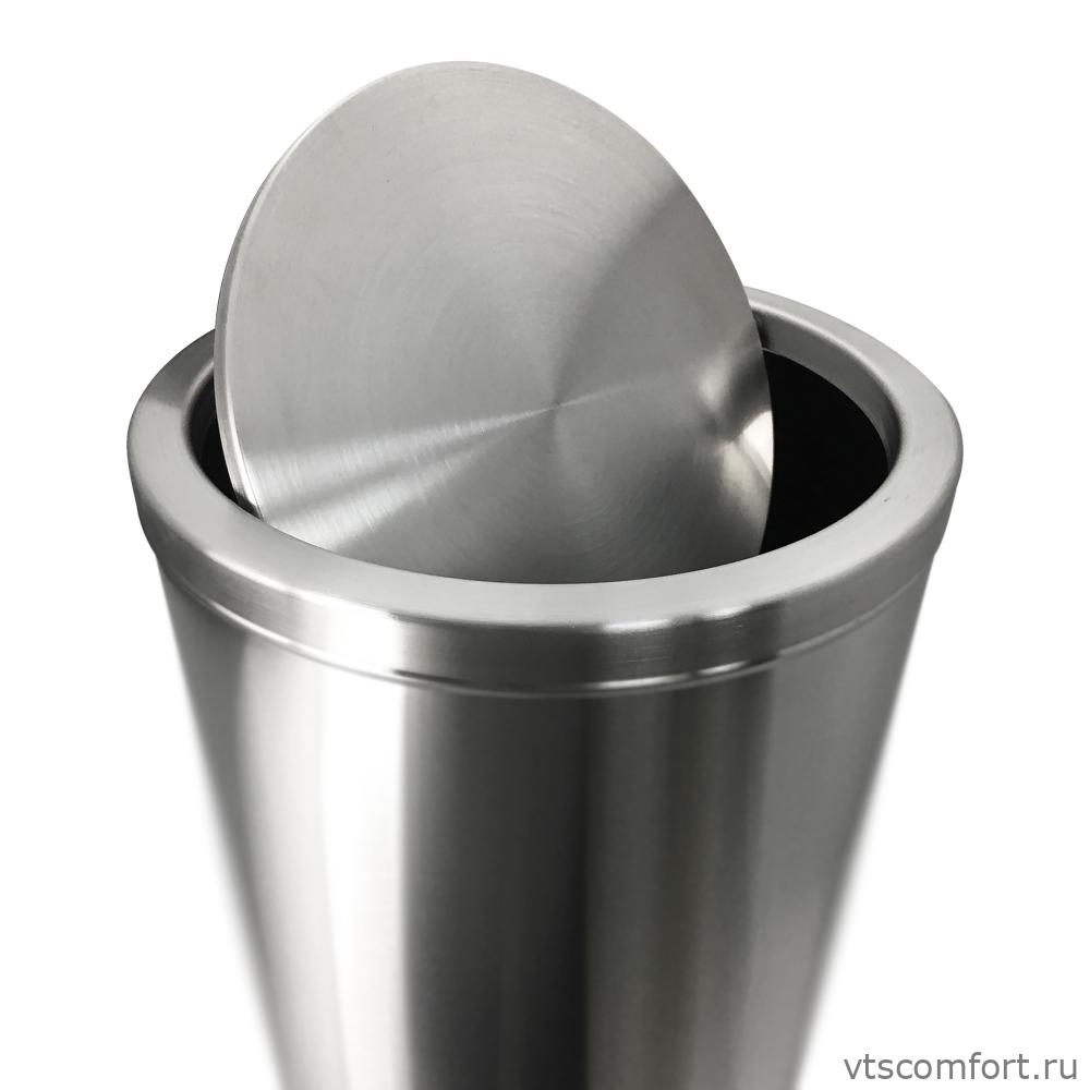 Фото САНАКС 11235 Бак для мусора 40 литров из нержавеющей стали матовый Изображение САНАКС 11235 Бак для мусора 40 литров из нержавеющей стали матовый