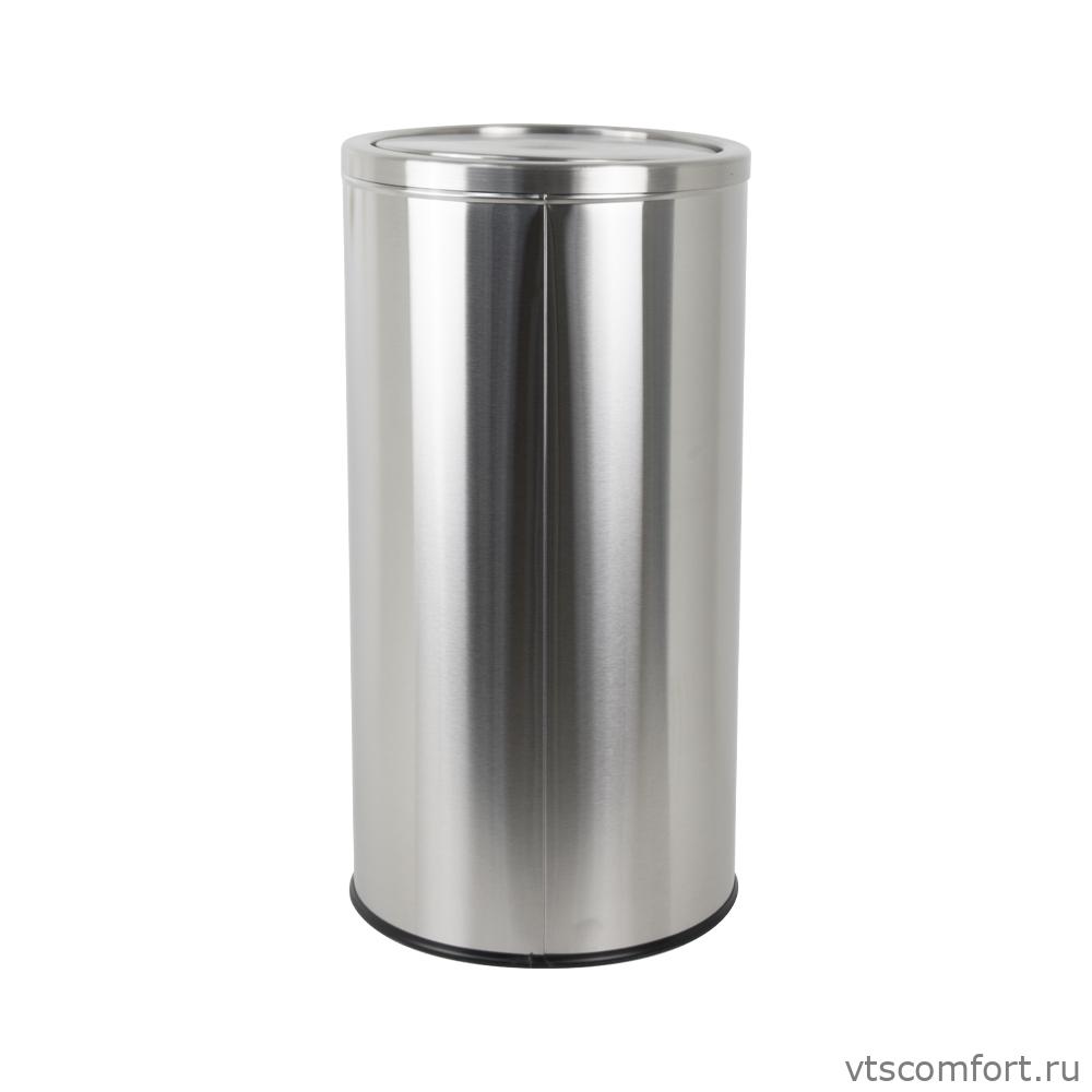 Фото САНАКС 11235 Бак для мусора 40 литров из нержавеющей стали матовый Изображение САНАКС 11235 Бак для мусора 40 литров из нержавеющей стали матовый