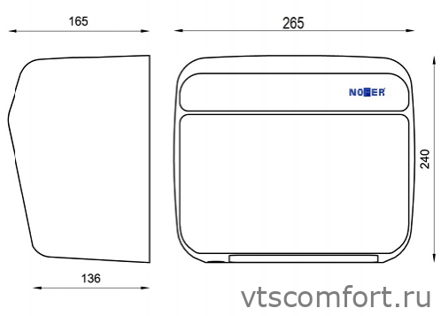 Фото Сушилка для рук NOFER KAI 01251.W металл белая автоматическая Изображение Сушилка для рук NOFER KAI 01251.W металл белая автоматическая
