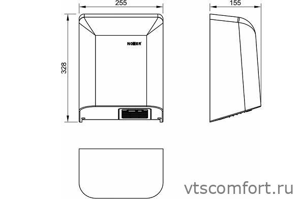 Фото Сушилка для рук NOFER BIG FLOW 01451.W сталь автоматическая Изображение Сушилка для рук NOFER BIG FLOW 01451.W сталь автоматическая