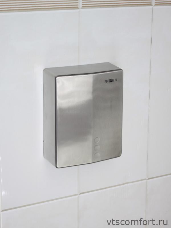 Фото Сушилка для рук NOFER BIG FLOW EVO 01481.S сталь матовая автоматическая Изображение Сушилка для рук NOFER BIG FLOW EVO 01481.S сталь матовая автоматическая