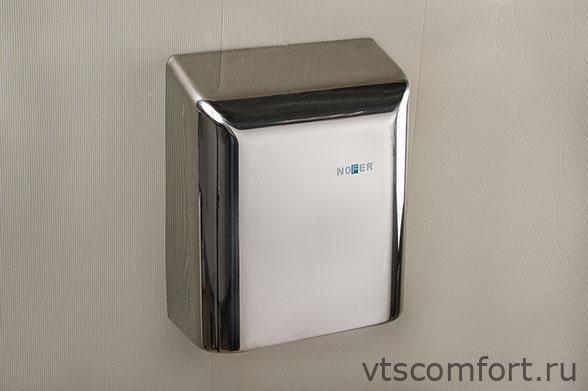 Фото Сушилка для рук NOFER FUGA 01851.B металл глянцевая высокоскоростная Изображение Сушилка для рук NOFER FUGA 01851.B металл глянцевая высокоскоростная