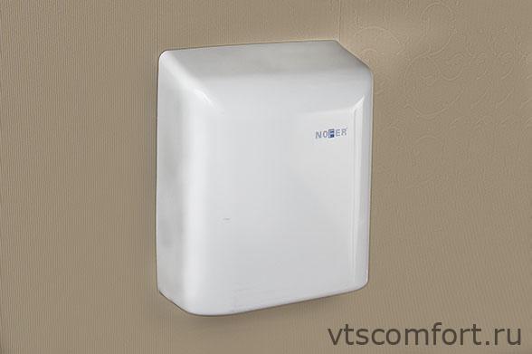 Фото Сушилка для рук NOFER FUGA 01851.W металл белая высокоскоростная Изображение Сушилка для рук NOFER FUGA 01851.W металл белая высокоскоростная