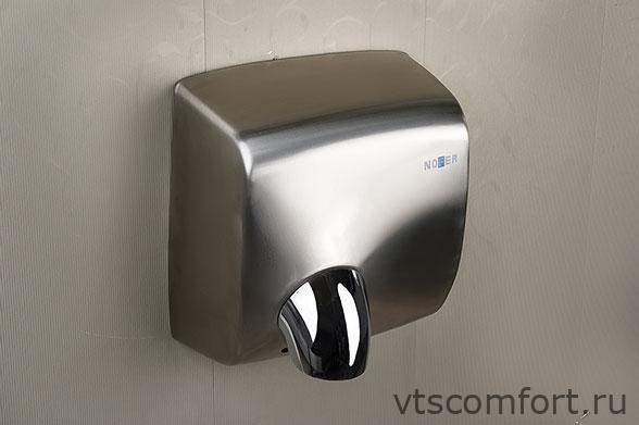 Фото Сушилка для рук NOFER WINDFLOW 01151.S металл матовая автоматическая Изображение Сушилка для рук NOFER WINDFLOW 01151.S металл матовая автоматическая